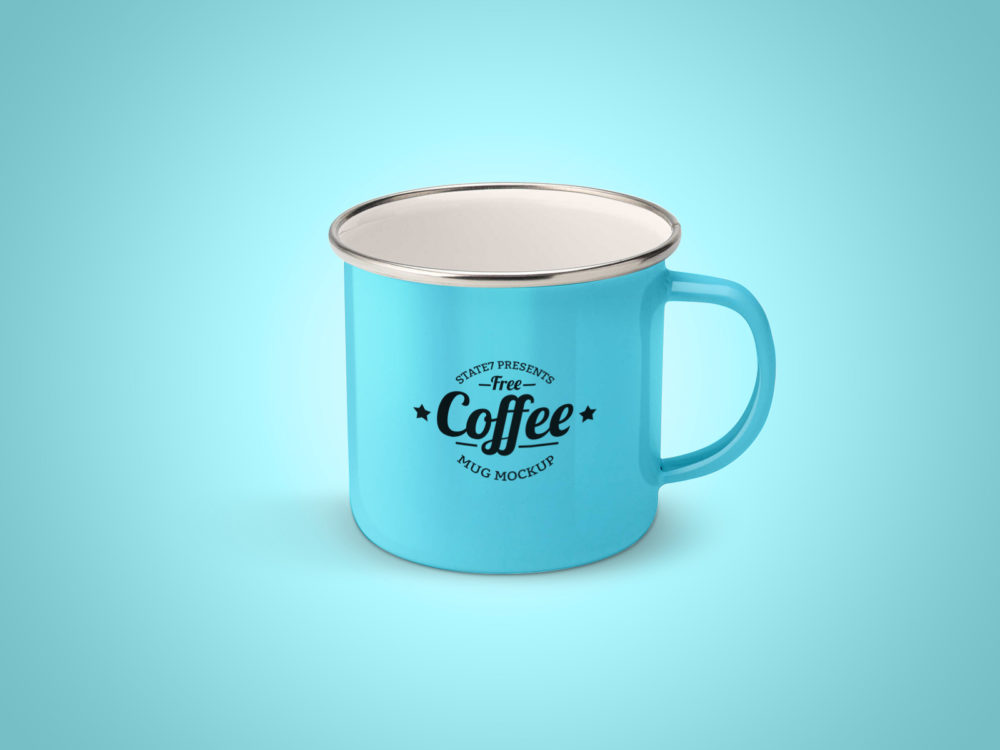 Free Enameled Mug Mockup