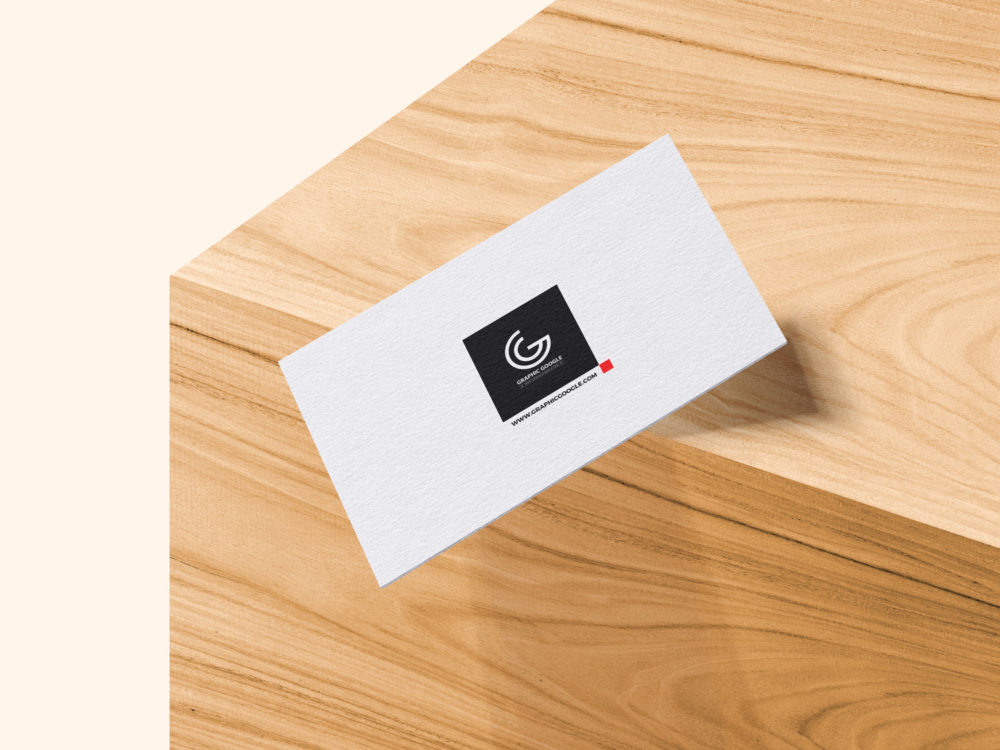 Falling Business Card Mockup