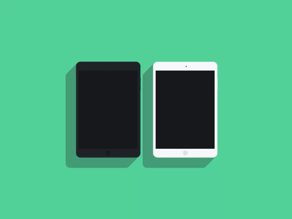 Free Flat Apple Devices Mockup