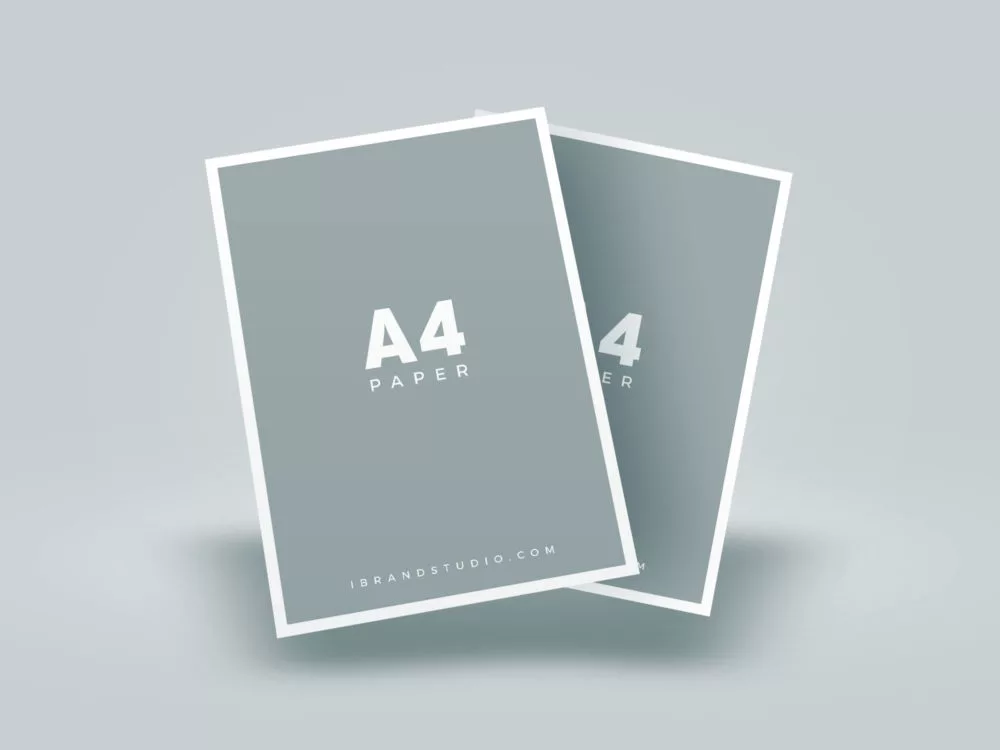 Free Floating A4 Paper Mockup