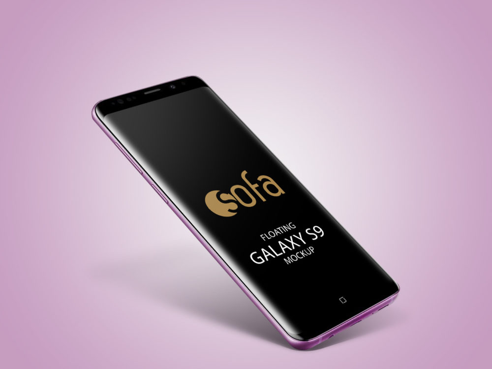 Free Floating Samsung Galaxy S9 Mockup