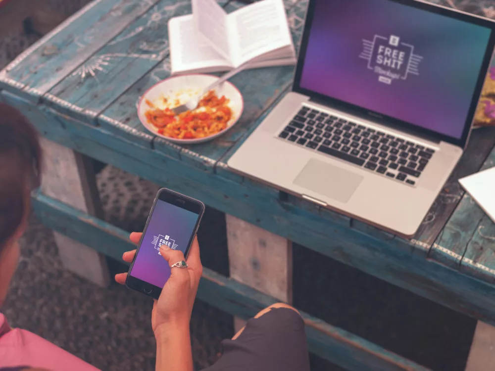 8 Hi-Res iPhone and MacBook Mockups