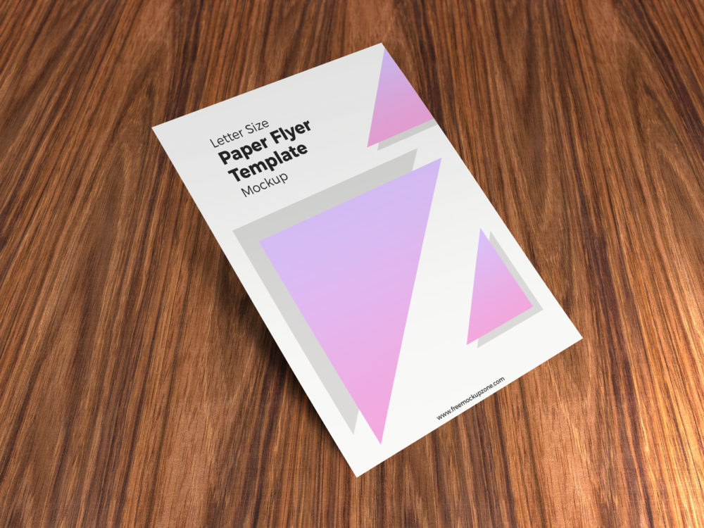 Free Letter Size Paper Flyer Mockup