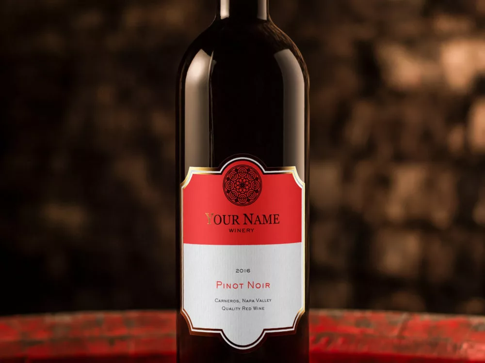 Free Red Wine Bottle Mockup Set