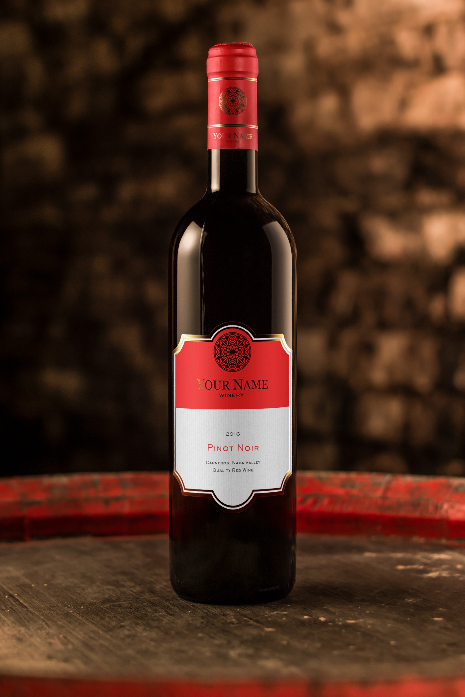 Download Red Wine Bottle Mockup Set Free Mockup