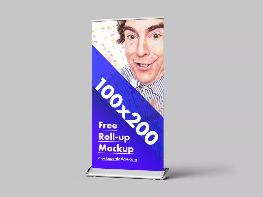 Free Roll-Up Mockup (100 x 200 cm)