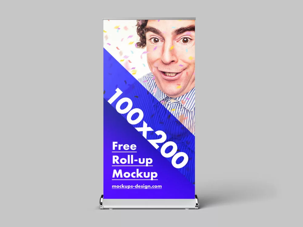 Free Roll-Up Mockup (100 x 200 cm)