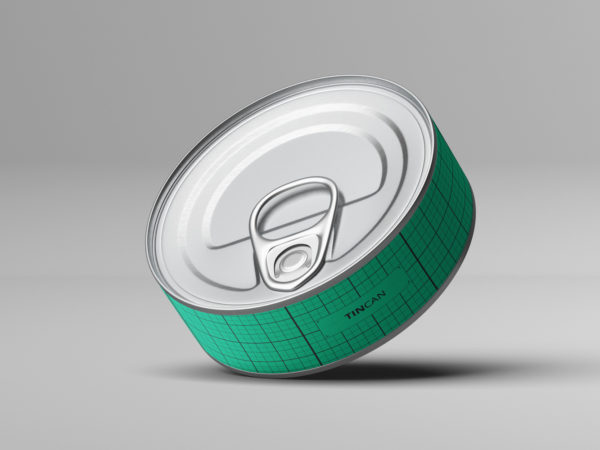 Free Short Tin Can Mock-Up