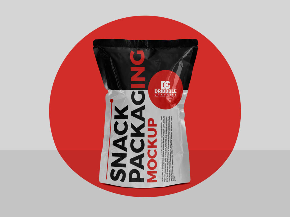 Free Snack Pouch Packaging Mockup