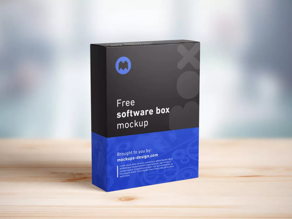 Free Software Box Mockup