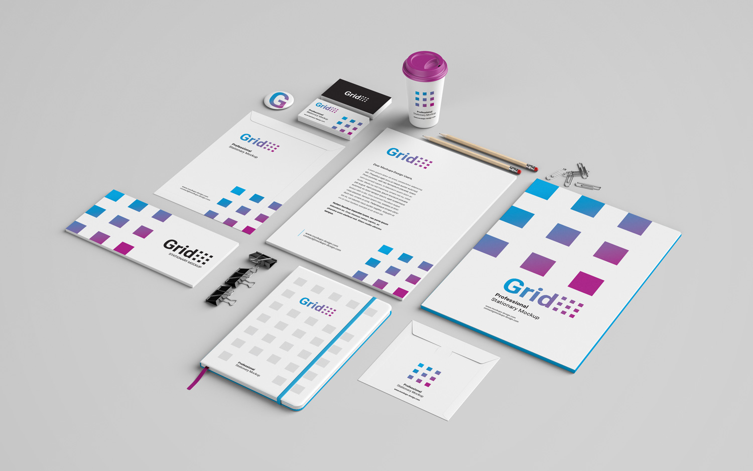 Download Stationery Mockup Free Mockup