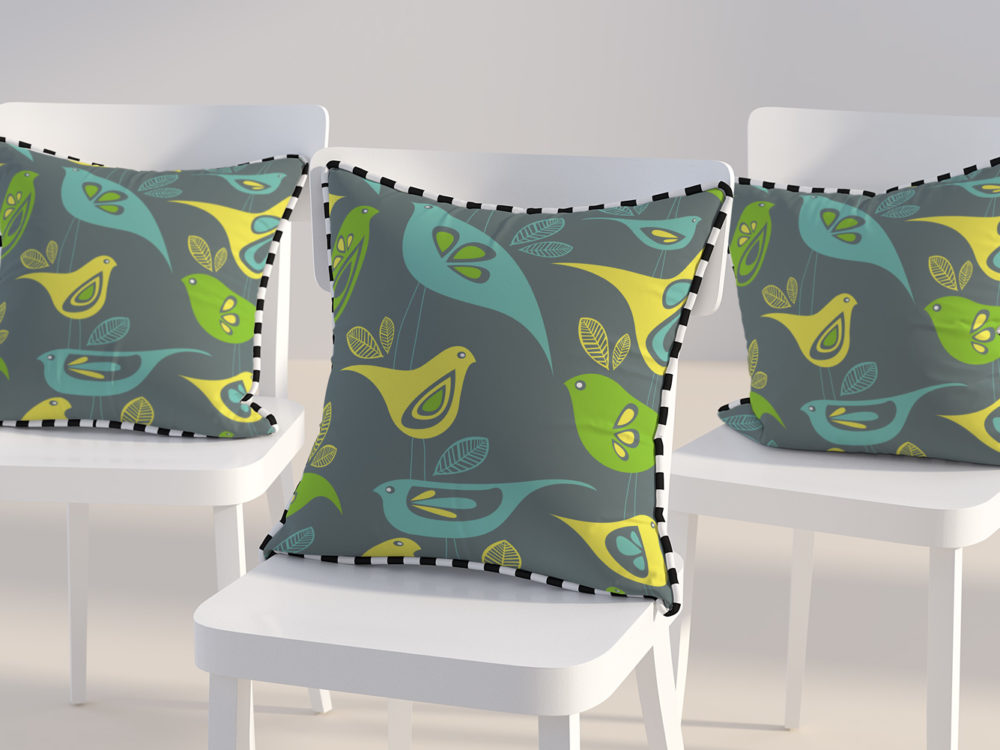 Free Triple Pillow Design Mockup