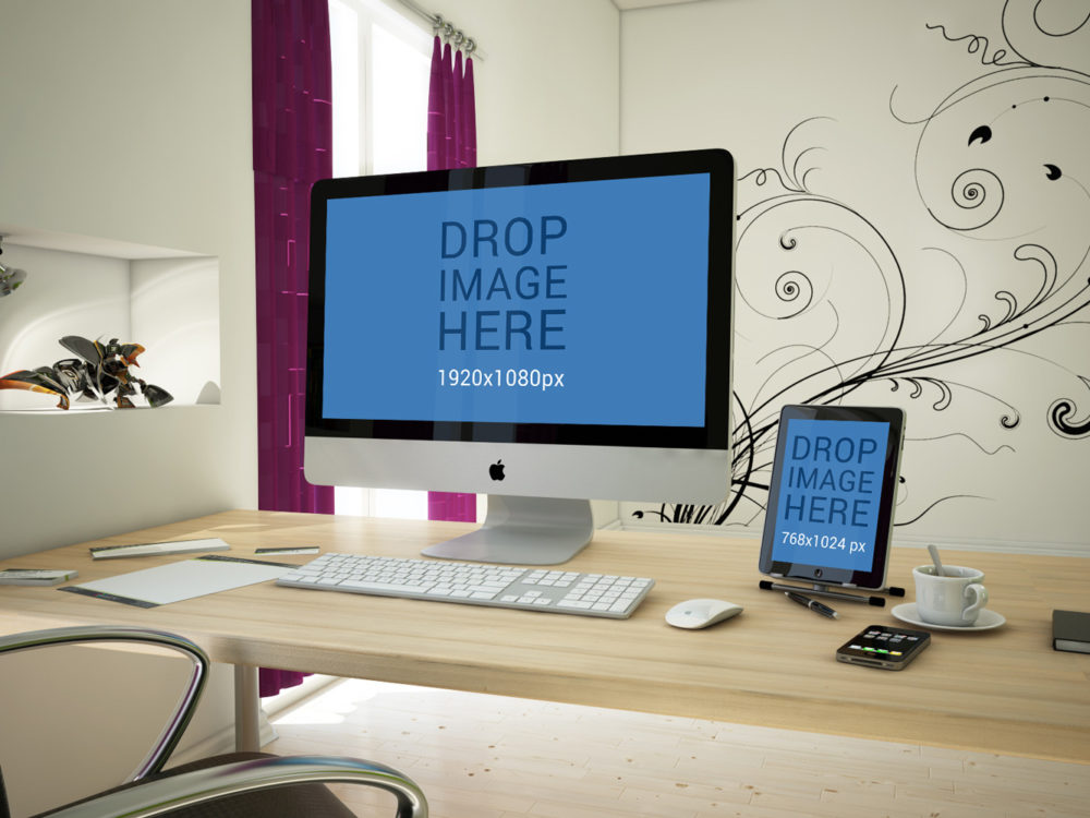 Free iMac and iPad Mockup