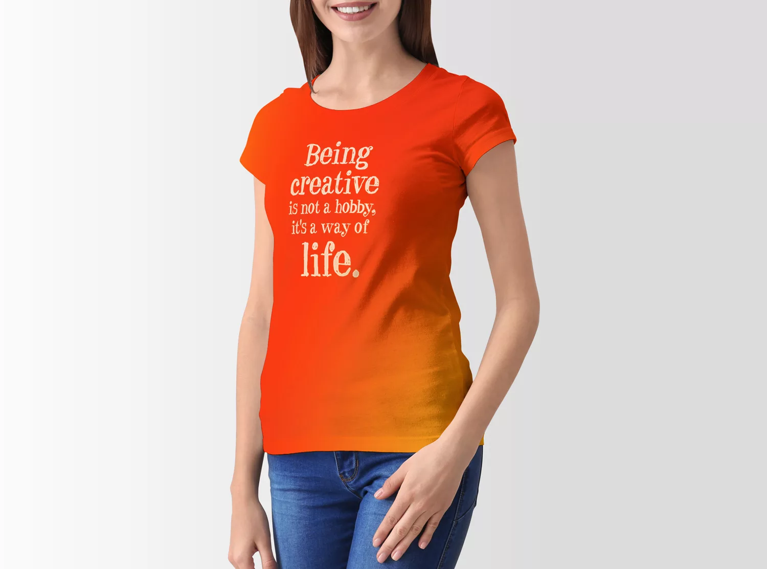 Girl T Shirt Mockup