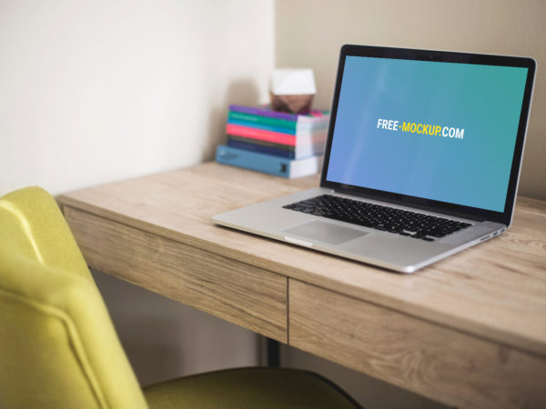 MacBook Pro on Desk Mockup