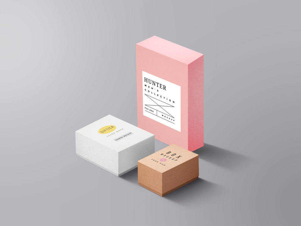 Packaging Boxes Mockup Free
