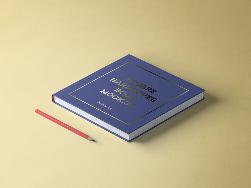 Free Square Hardcover Book Mockup