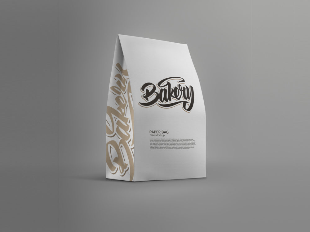 Standing Paper Bag Mockup