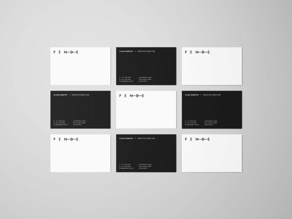 Uniform Overhead Business Cards