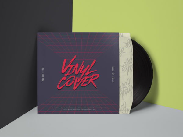 Vinyl Cover Record Free Mock Up