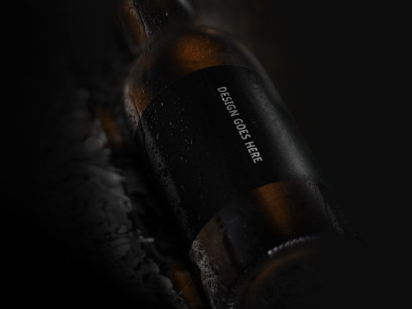 Beer Bottle Mockup Free PSD Template