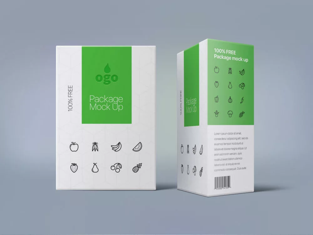 Box Package Design Mock Up