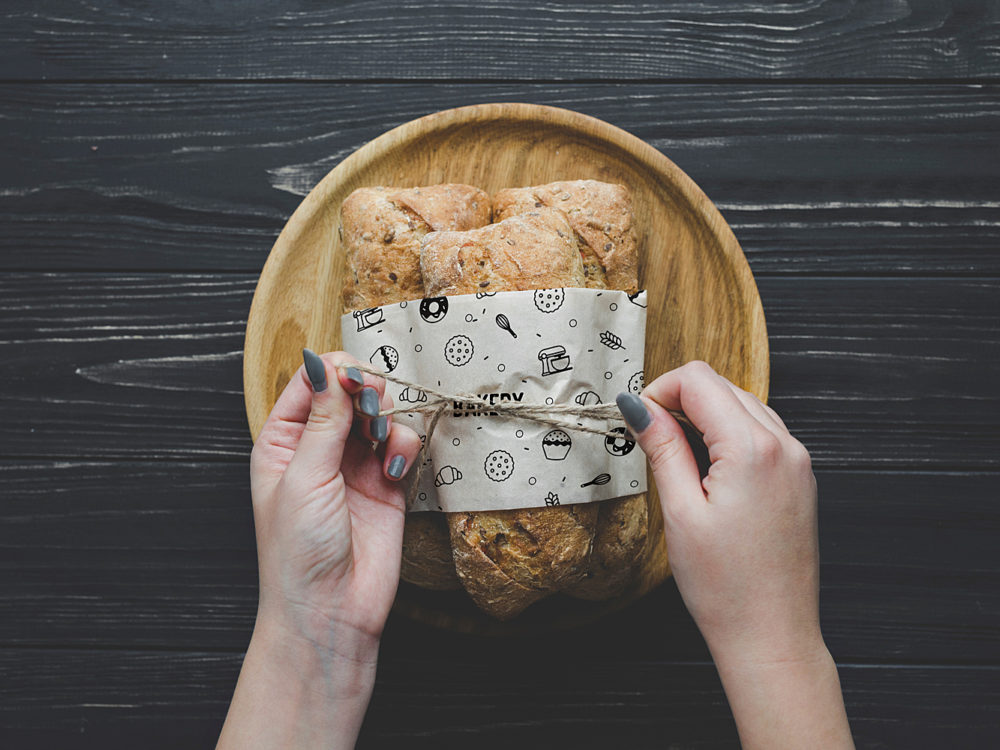 Bread Mockup with Hands