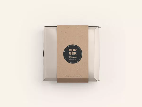 Burger Box Package Mockup