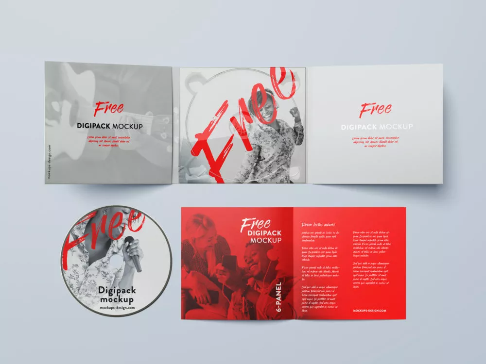Digipack Mockup Free PSD