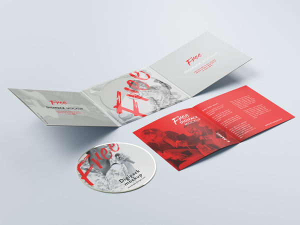 Digipack Mockup Free PSD