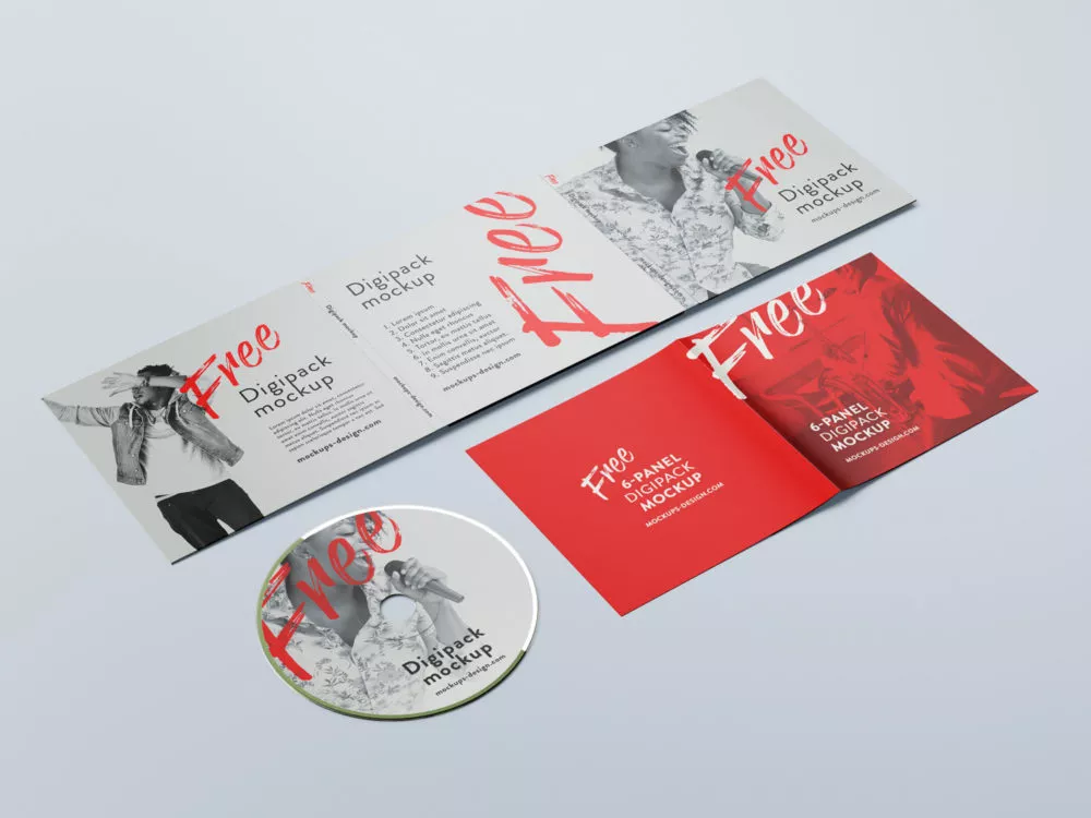 Digipack Mockup Free PSD