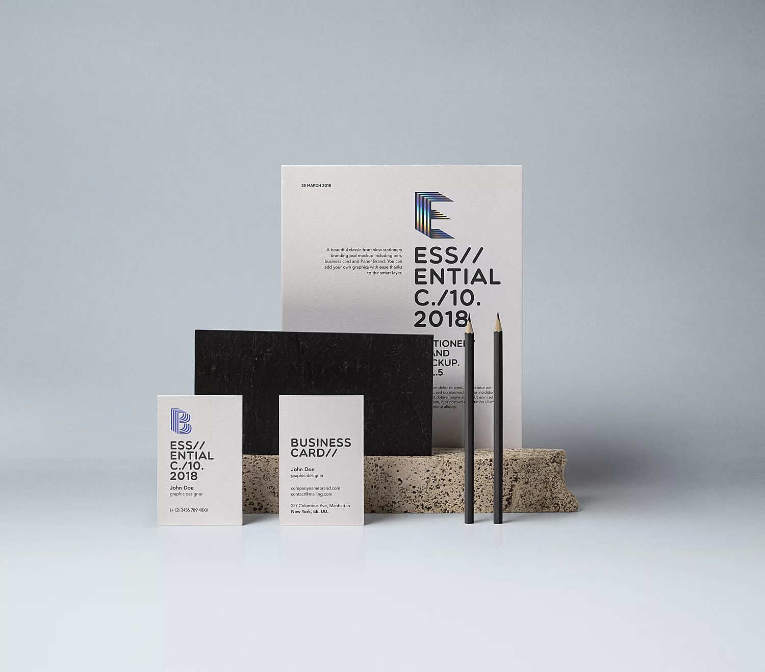 Download Essential Stationery Mockup Free Mockup PSD Mockup Templates