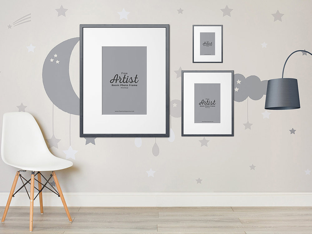 Download Artist Room Frame Mockup Free Mockup