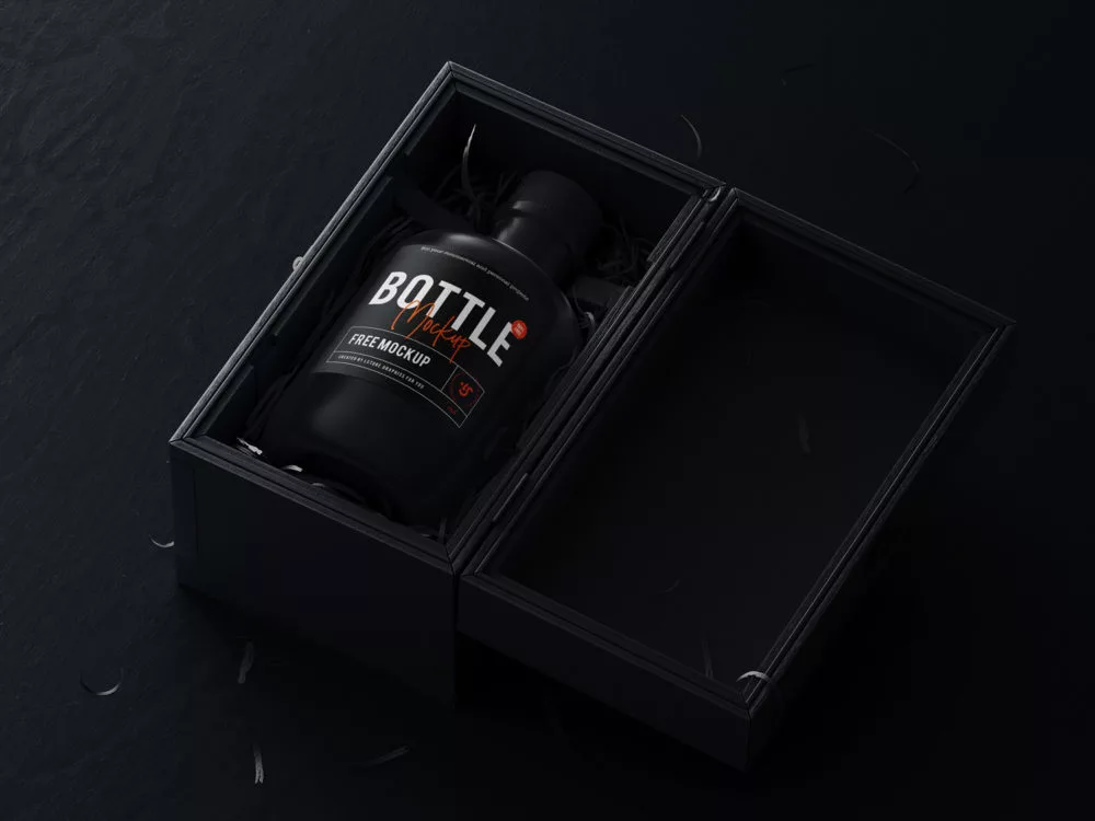 Bottle Logo Free Mockup
