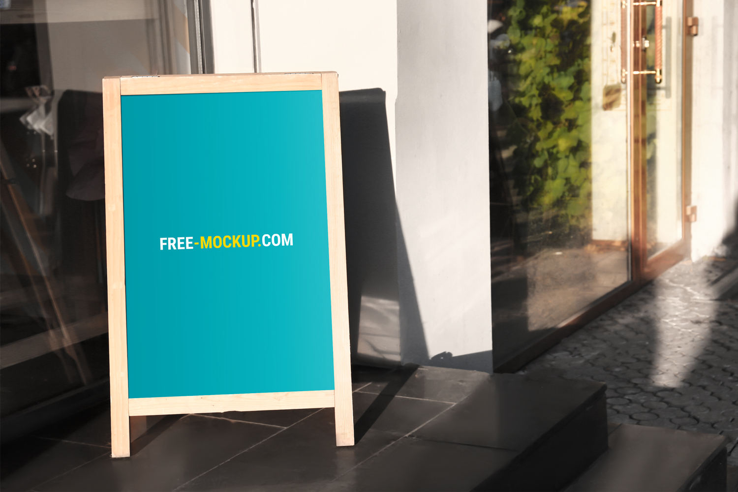 Outdoor Advertising Sign Stand Mockup | Free Mockup