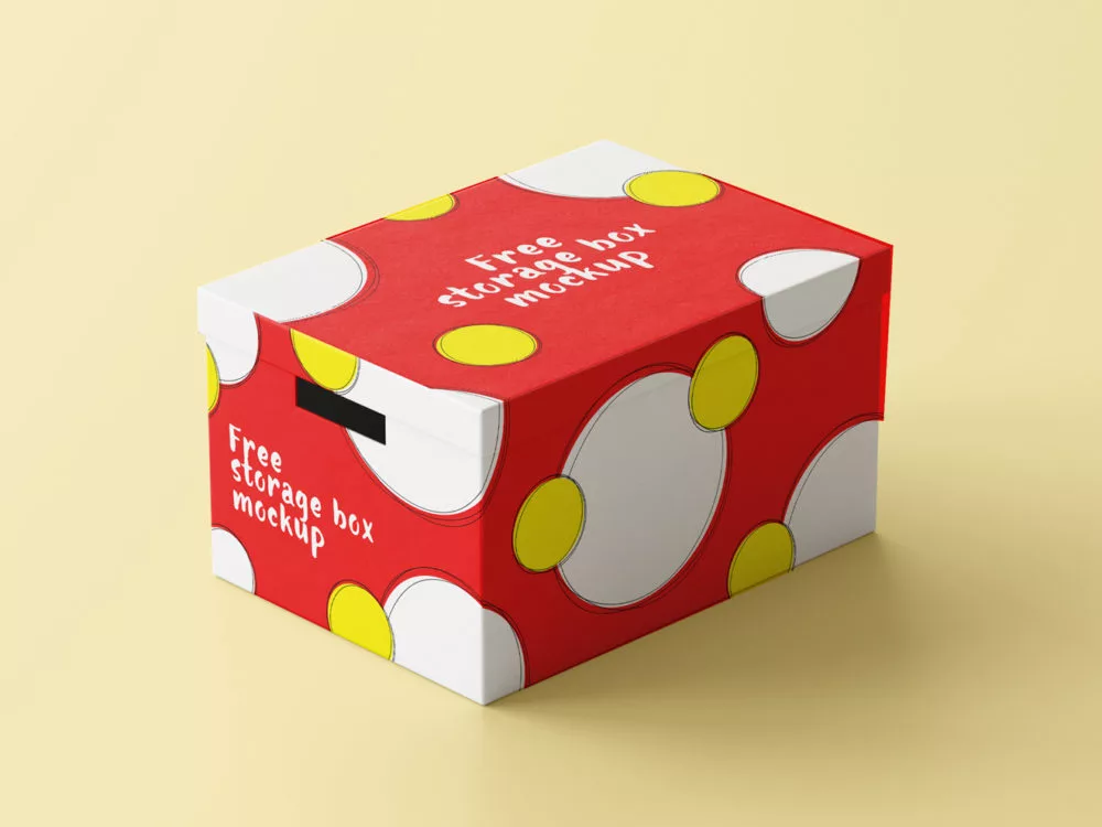 Free Storage Box Mockup