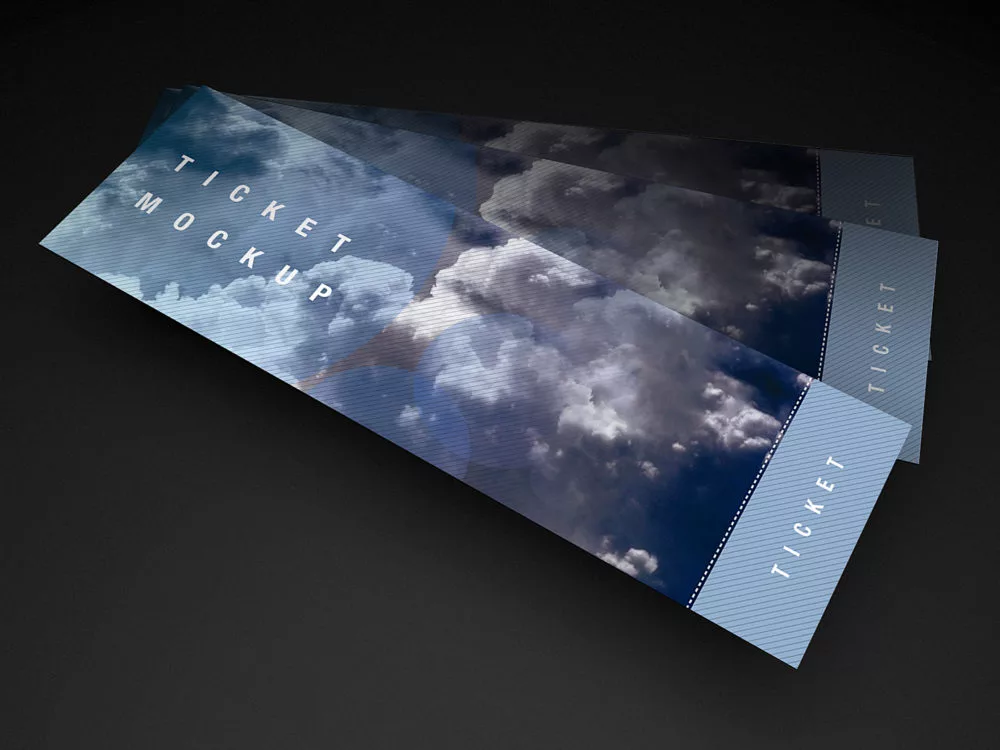 Free Ticket Mockup