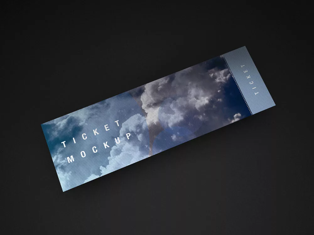 Free Ticket Mockup