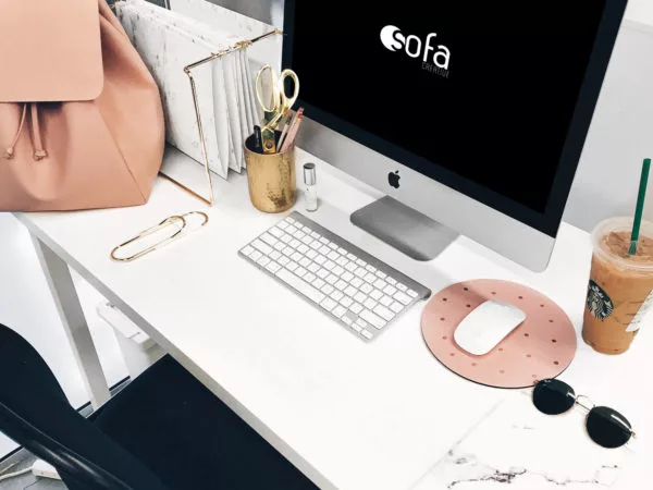 Girl Desk Workspace iMac Mockup