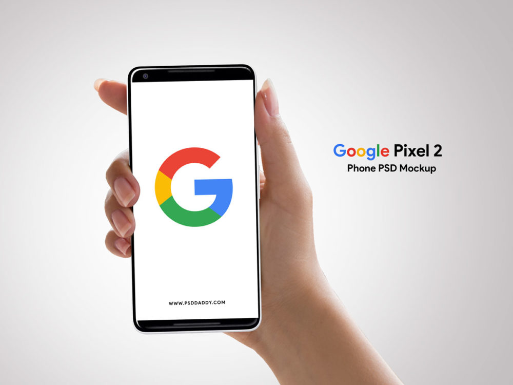 Google Pixel 2 Mockup Phone PSD