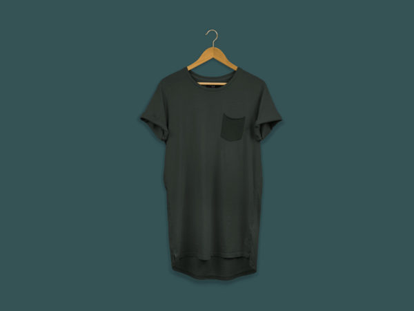 Longline Pocket Tee Mockup