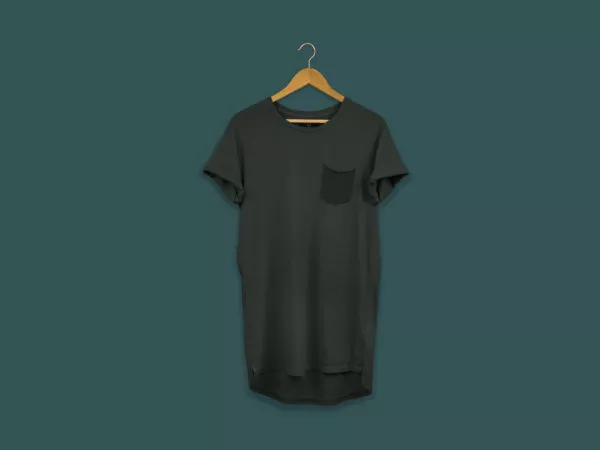 Longline Pocket Tee Mockup