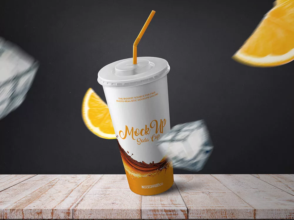 Soda Cup Free Mockup