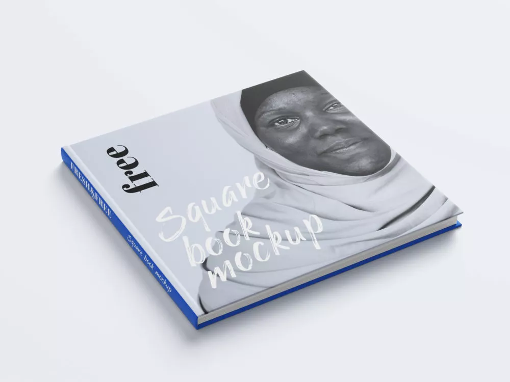 Square Book Free Mockup