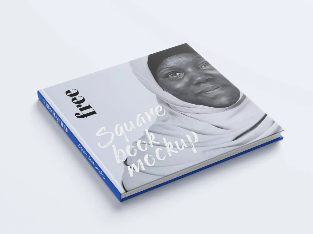 Square Book Free Mockup