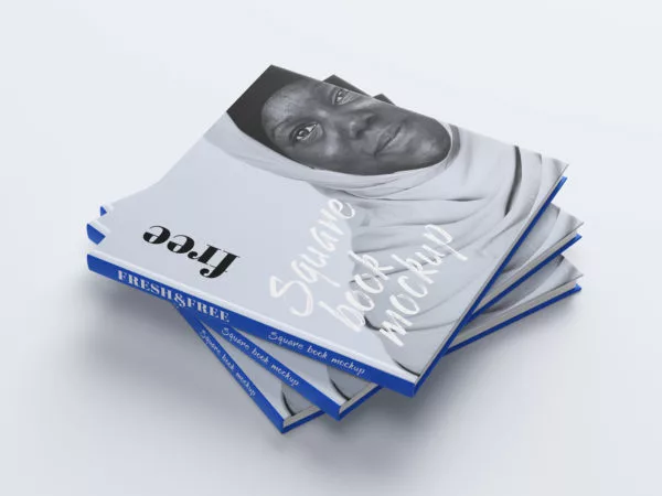 Square Book Free Mockup