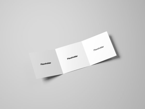 Square Tri-Fold Brochure Mockup