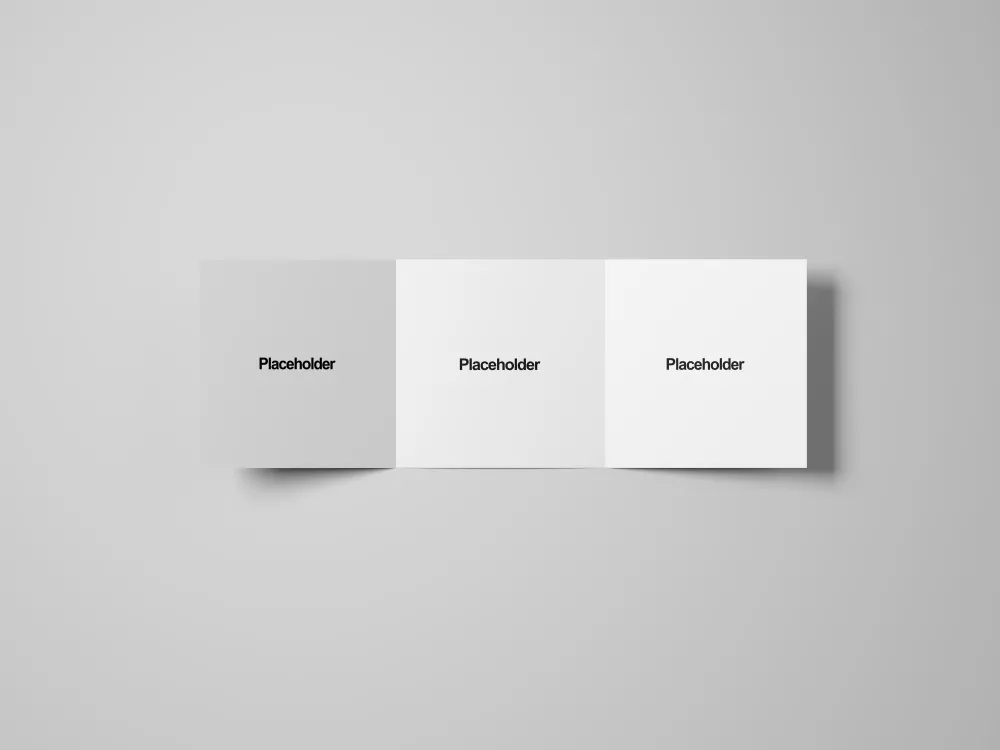 Square Trifold Brochure Mockup
