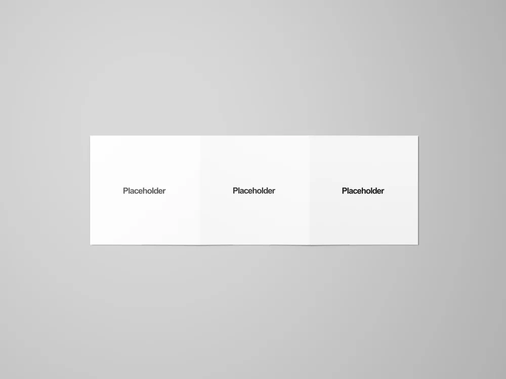 Square Trifold Brochure Mockup