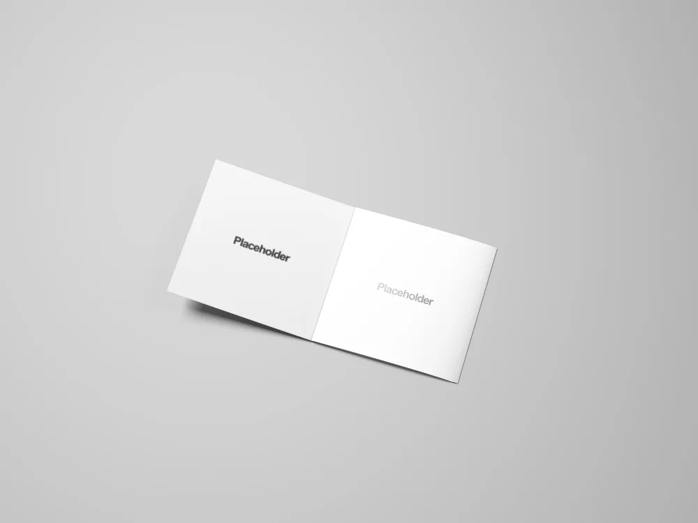 Square Trifold Brochure Mockup